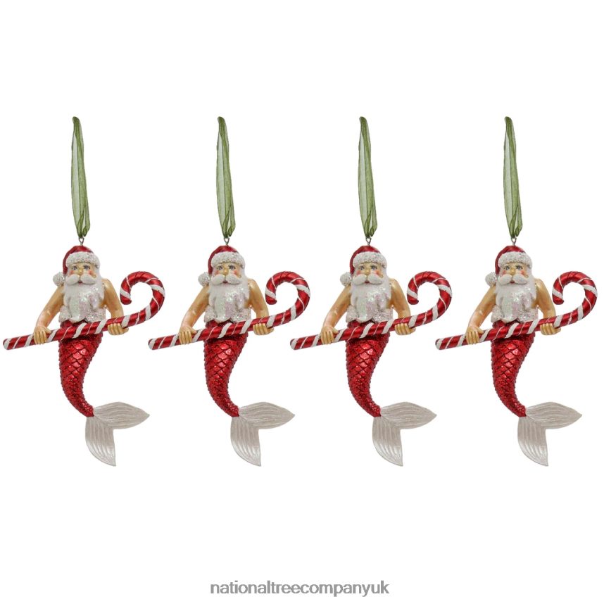 decoration | National Tree Company 4 Piece HGTV Home Collection Santa Merman Ornaments F2L4F521