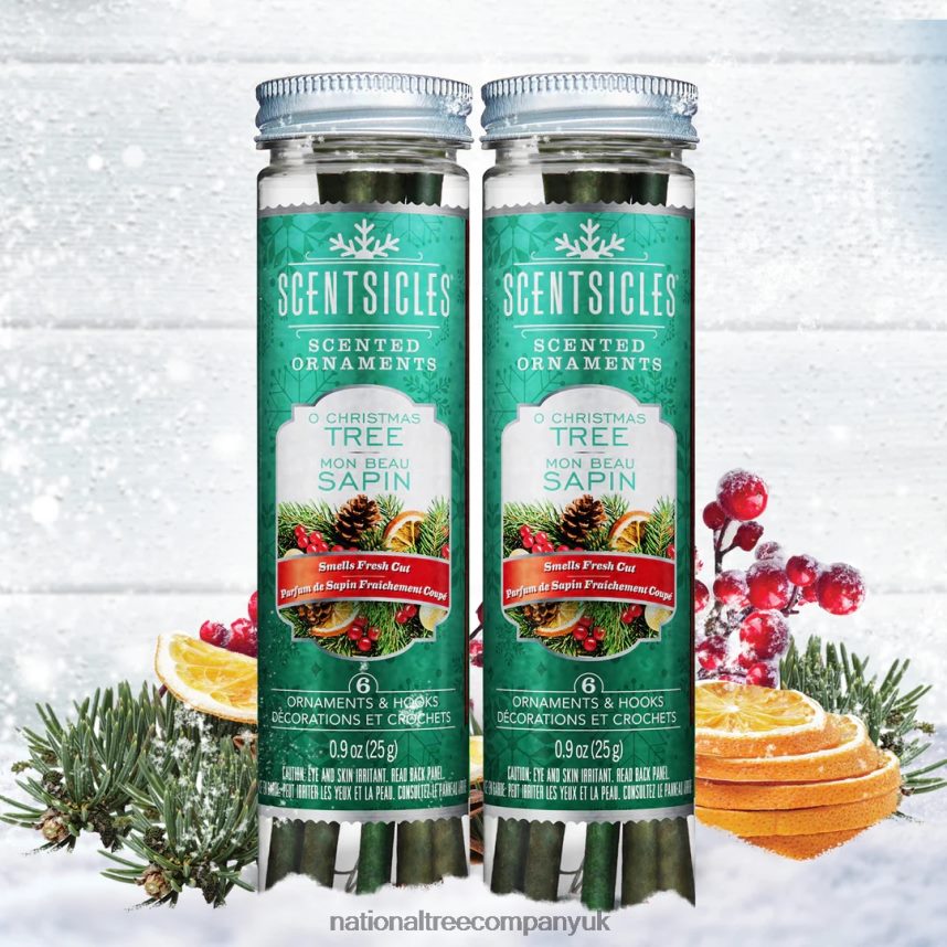 decoration | National Tree Company Scented Ornaments, 2- Pack- 6ct Bottle, O Christmas Tree, Fragrance-Infused Paper Sticks F2L4F542