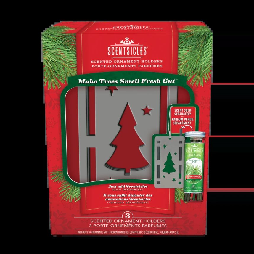 decoration | National Tree Company Scentsicles, Trio Ornament Set of 3, Bottle 6pc Stick, White Winter Fir F2L4F547