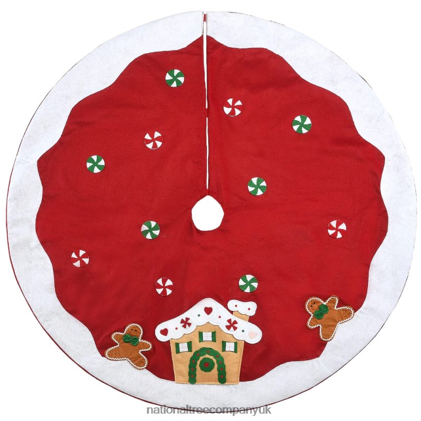decoration | National Tree Company 48" Be Merry Collection Gingerbread House Tree Skirt F2L4F553