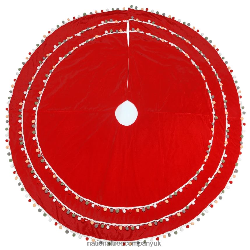 decoration | National Tree Company 52" General Store Collection Red Velvet Tree Skirt F2L4F564