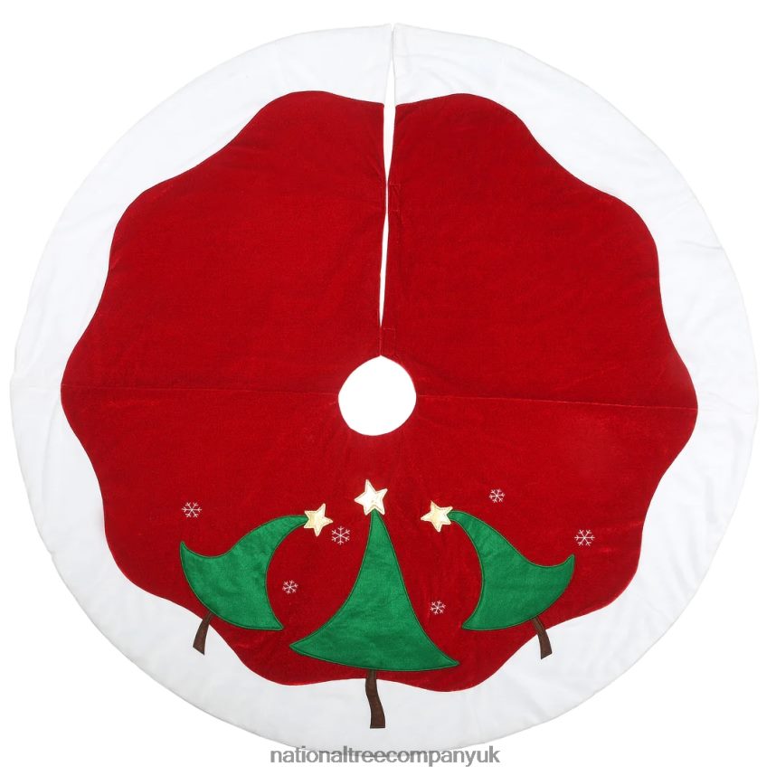 decoration | National Tree Company 52" General Store Collection Red and White Tree Skirt F2L4F567