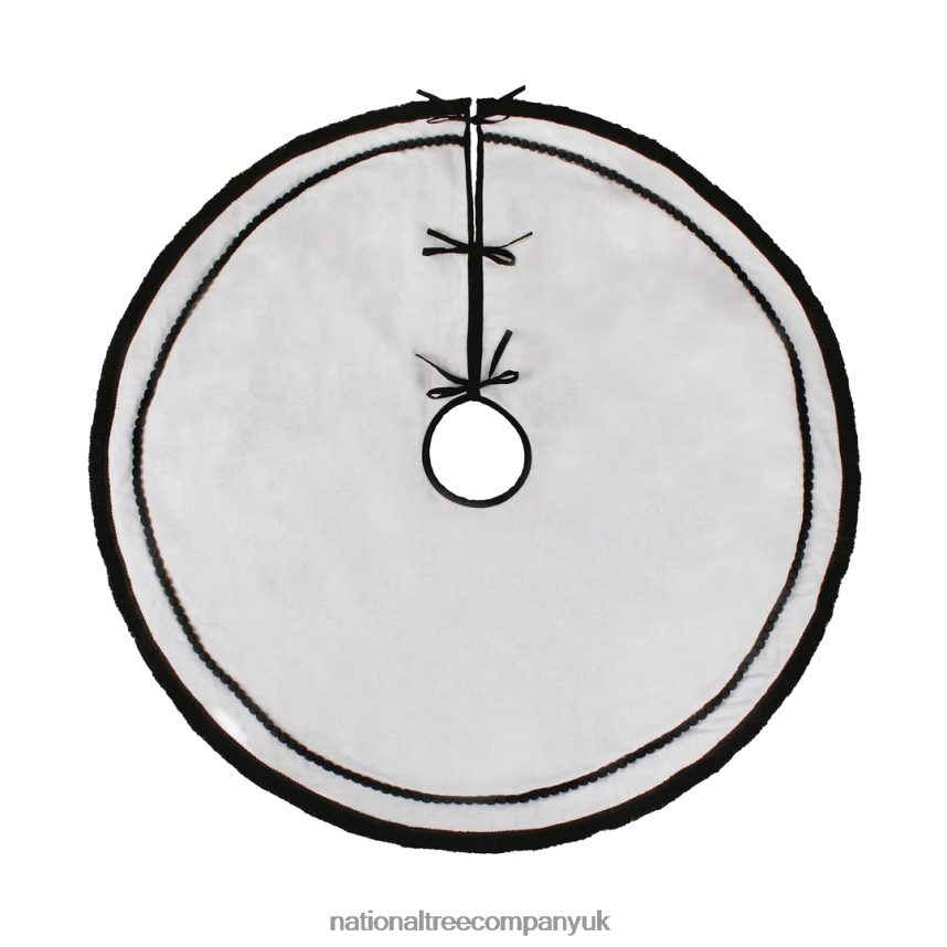 decoration | National Tree Company 52" HGTV Home Collection White Tree Skirt with Black Trim F2L4F572