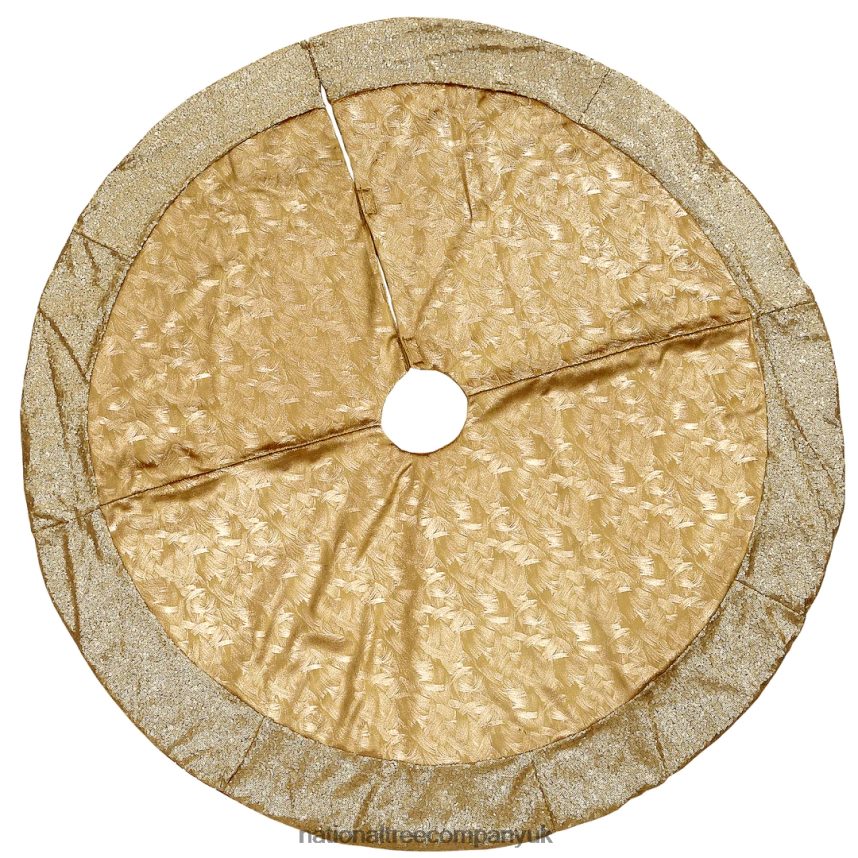 decoration | National Tree Company 52" Yuletide Glam Collection Metallic Gold Tree Skirt F2L4F552