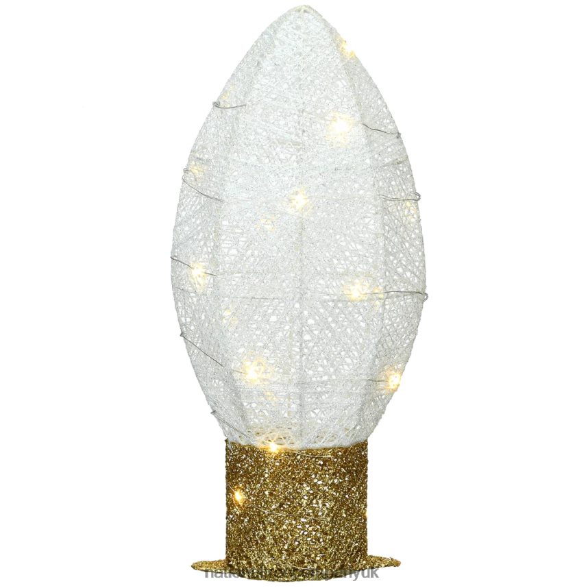 decoration | National Tree Company 20" Pre-Lit White Christmas Light Bulb Decoration F2L4F636