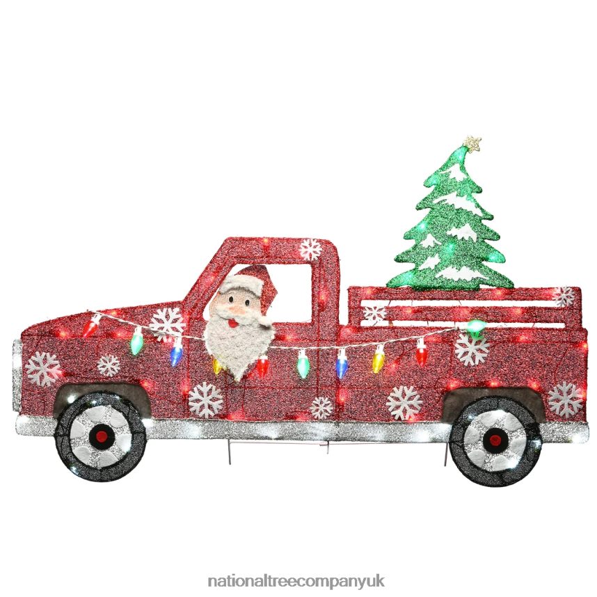 decoration | National Tree Company 27" Pre-Lit Santa in Red Truck F2L4F612