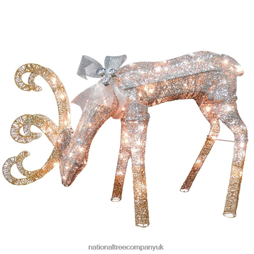 decoration | National Tree Company 28in. Reindeer Decoration with LED Lights F2L4F634