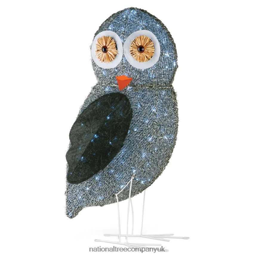 decoration | National Tree Company 37" Fuzzy Fabric Owl with LED Lights F2L4F639