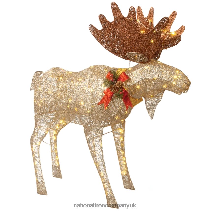 decoration | National Tree Company 48 in. Moose Decoration with White LED Lights F2L4F677