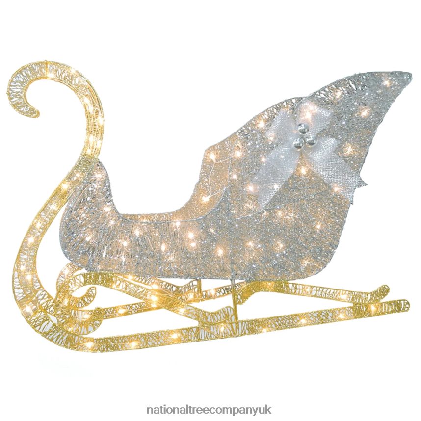 decoration | National Tree Company 48 in. Santas Sleigh with Cool White LED Lights F2L4F595