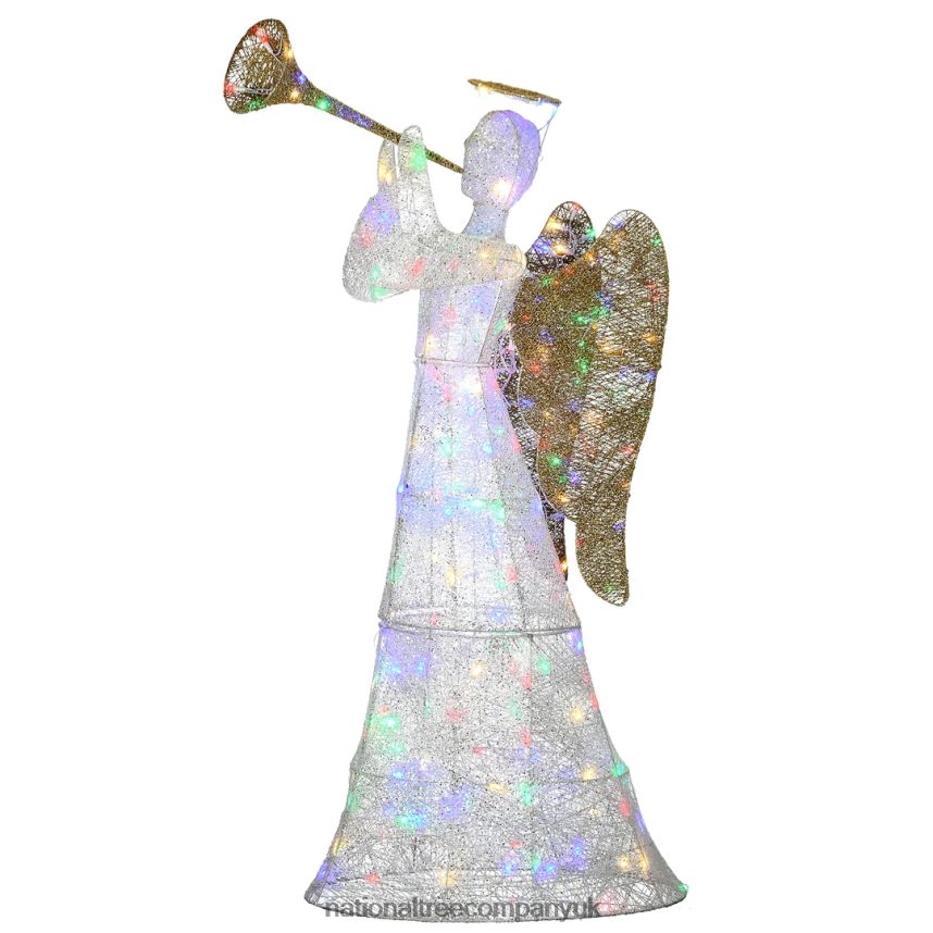 decoration | National Tree Company 60" Trumpeting White Angel with Multicolor LED Lights F2L4F593