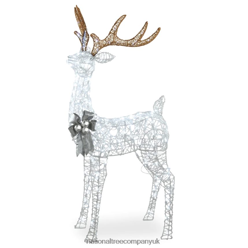 decoration | National Tree Company 65" Glittered Standing Buck with Twinkling LED Lights F2L4F679