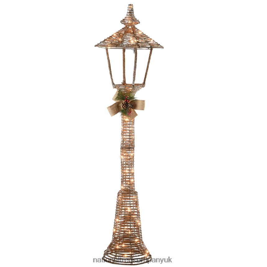 decoration | National Tree Company Pre Lit Champagne Vine Lamppost Decoration, Clear Lights, Plug In, Christmas Collection, 60 Inches F2L4F623