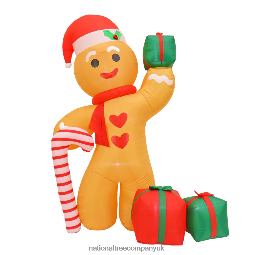decoration | National Tree Company First Traditions 8' Inflatable Blow Up Gingerman F2L4F650