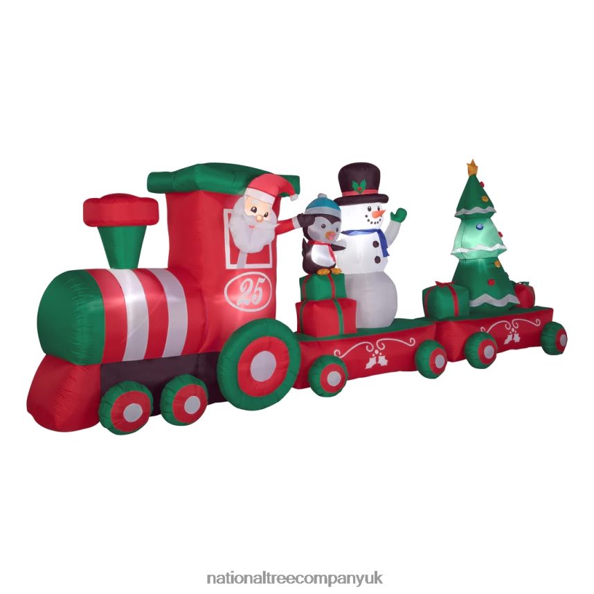 decoration | National Tree Company Inflatable Holiday Train, LED Lights, Plug In, Christmas Collection, 16 Feet F2L4F648
