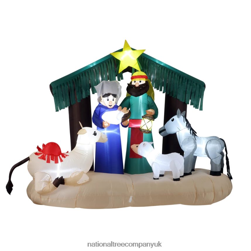decoration | National Tree Company Inflatable Nativity Scene, LED Lights, Plug In, Christmas Collection, 65 Feet F2L4F657