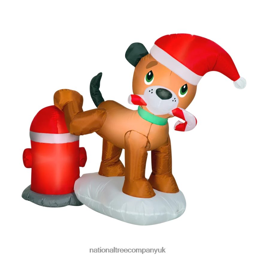 decoration | National Tree Company Inflatable Puppy Dog and Fire Hydrant, LED Lights, Plug In, Christmas Collection, 4 Feet F2L4F654
