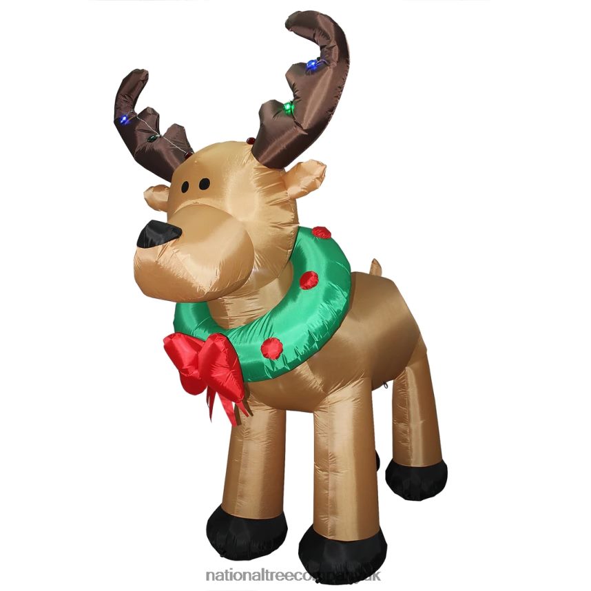 decoration | National Tree Company Inflatable Reindeer, LED Lights, Plug In, Christmas Collection, 8 Feet F2L4F656