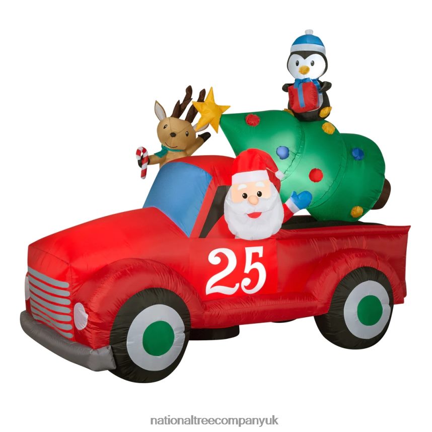 decoration | National Tree Company Inflatable Santa in Vintage Pickup Truck, LED Lights, Plug In, Christmas Collection, 8 Feet F2L4F666