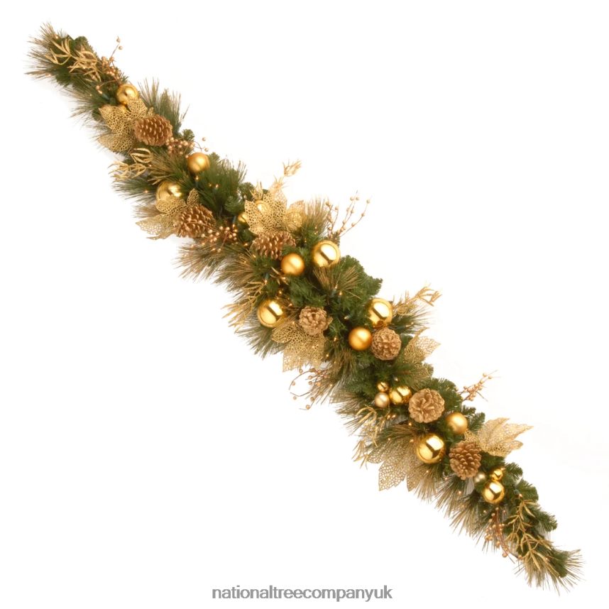 Greenery | National Tree Company 6 ft Decorative Collection Elegance Swag with Clear Lights F2L4F480