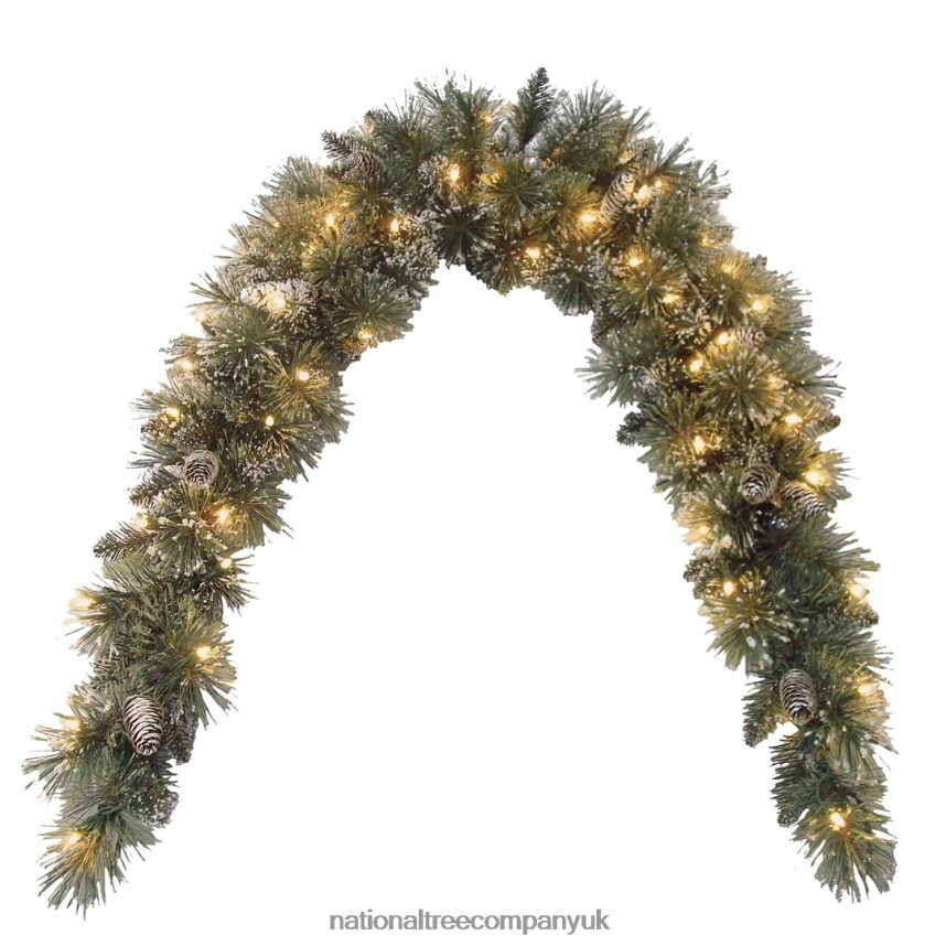 Greenery | National Tree Company 6 ft. Glittery Bristle(R) Pine Mantel Swag with Clear Lights F2L4F462