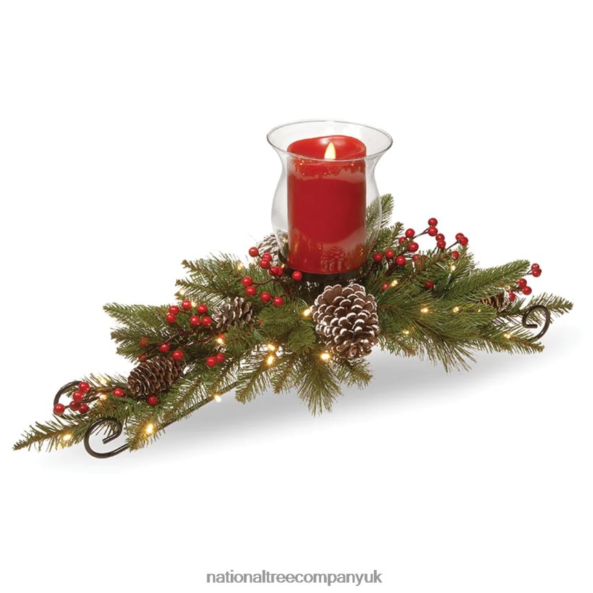 Greenery | National Tree Company Bristle Berry Candleholder Centerpieces F2L4F473