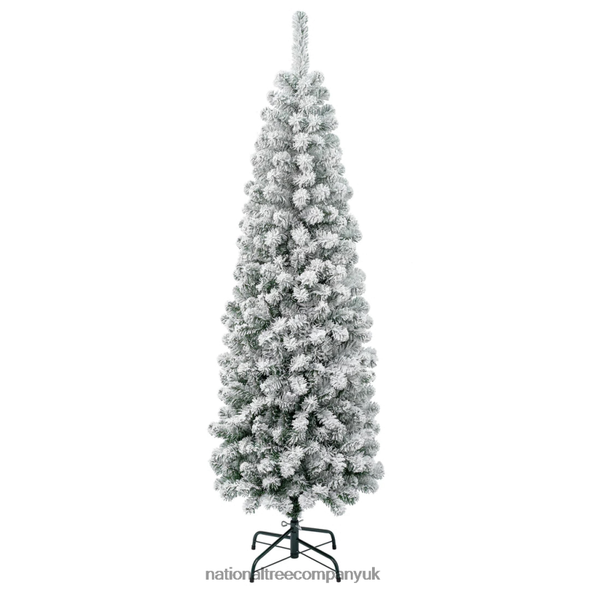 Trees | National Tree Company First Traditions Collection Artificial Christmas Tree, Acacia, Pencil Slim, Flocked, Includes Stand, 6 Feet F2L4F189