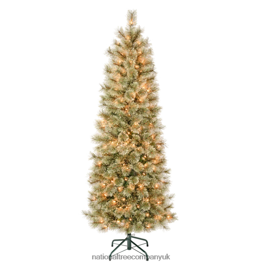 Trees | National Tree Company First Traditions Pre-Lit Arcadia Pine Cashmere Slim Christmas Tree, Clear Incandescent Lights, Plug In, 6 ft F2L4F57
