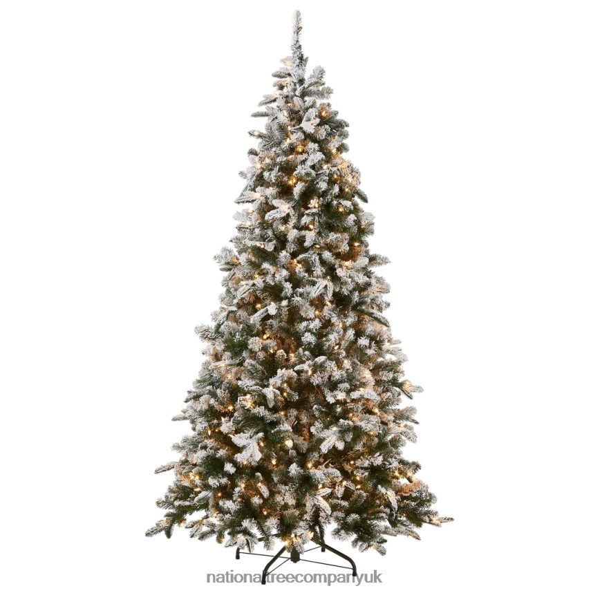 Trees | National Tree Company Pre-Lit 'Feel Real' Artificial Christmas Tree, Everest Fir, Green, White Lights, Includes Stand, 7.5 Feet F2L4F128