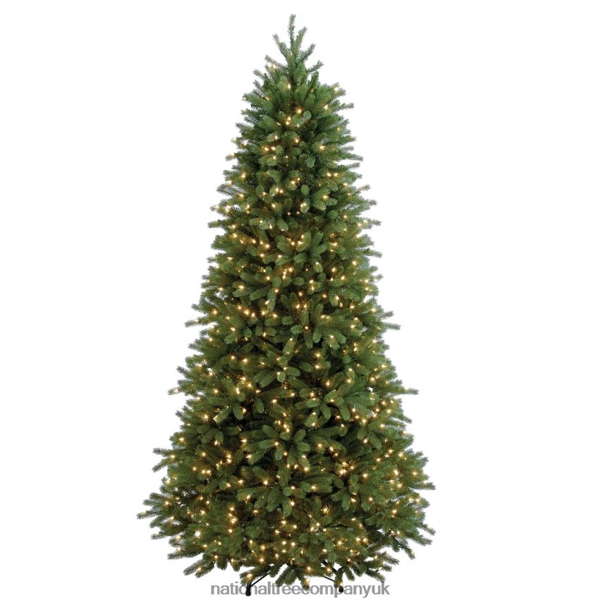 Trees | National Tree Company Pre-Lit Slim Artificial Christmas Tree, Green, Jersey Fraser Fir, 'Feel Real', White Lights, Includes Stand, 7.5 Feet F2L4F3