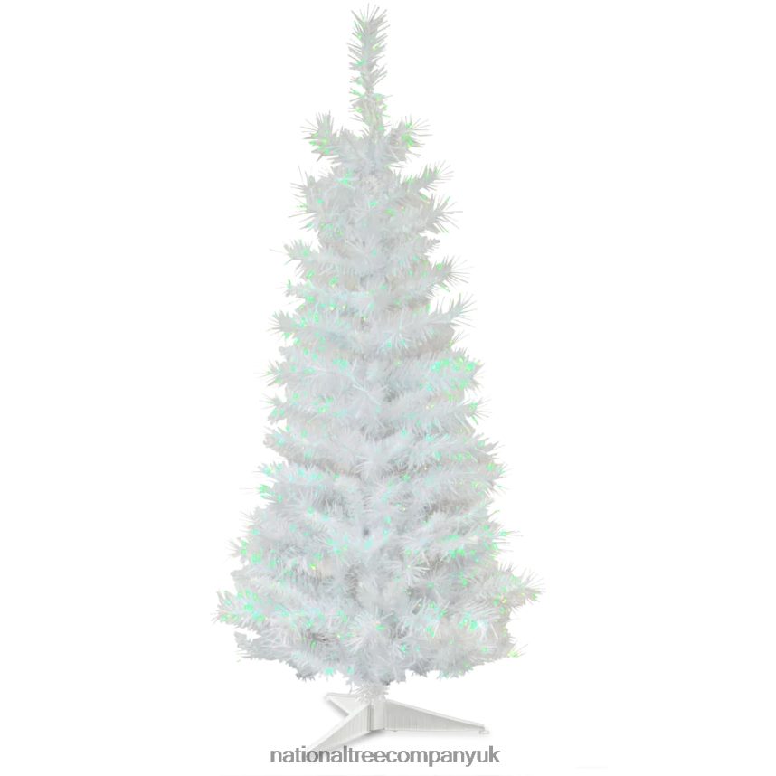 Trees | National Tree Company Artificial Christmas Tree, White Tinsel, Includes Stand, 3 feet F2L4F61