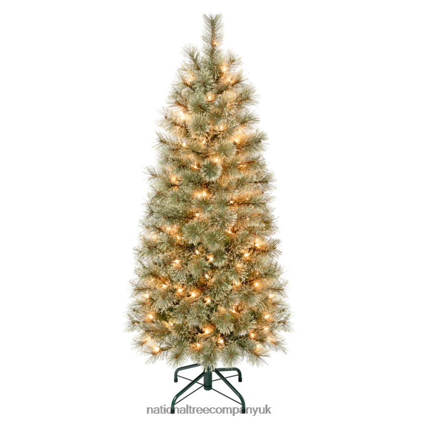 Trees | National Tree Company First Traditions Pre-Lit Arcadia Pine Cashmere Slim Christmas Tree, Clear Incandescent Lights, Plug In, 4.5 ft F2L4F155